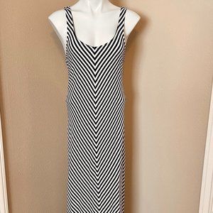 Merona Blue and White Striped Knit Maxi Dress - Size L